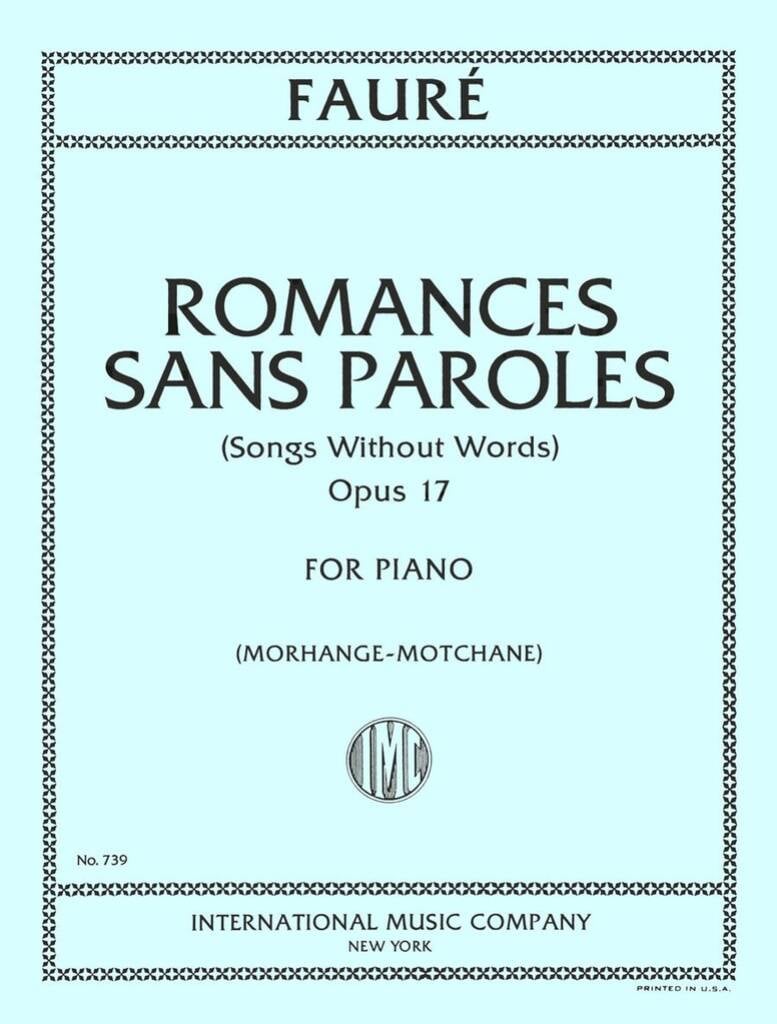 3 Romanze Senza Parole Op. 17 (Morhange/Motchane)